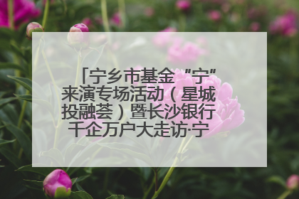 宁乡市基金“宁”来演专场活动（星城投融荟）暨长沙银行千企万户大走访·宁乡专场活动举行