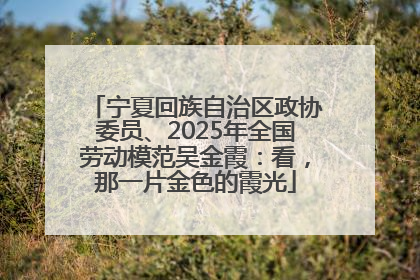宁夏回族自治区政协委员、2025年全国劳动模范吴金霞：看，那一片金色的霞光