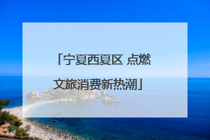 宁夏西夏区 点燃文旅消费新热潮