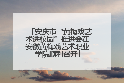 安庆市“黄梅戏艺术进校园”推进会在安徽黄梅戏艺术职业学院顺利召开