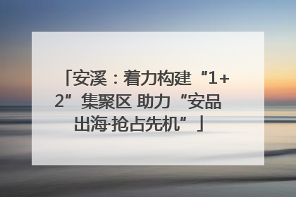 安溪：着力构建“1+2”集聚区 助力“安品出海·抢占先机”