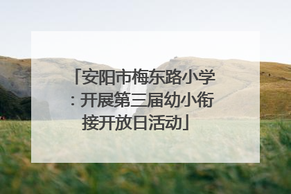 安阳市梅东路小学：开展第三届幼小衔接开放日活动