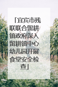 宜宾市残联联合留耕镇政府深入留耕镇中心幼儿园开展食堂安全检查