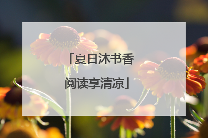 夏日沐书香 阅读享清凉