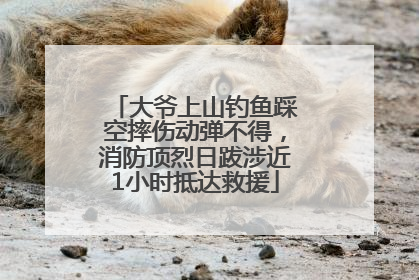 大爷上山钓鱼踩空摔伤动弹不得，消防顶烈日跋涉近1小时抵达救援