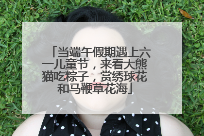 当端午假期遇上六一儿童节，来看大熊猫吃粽子，赏绣球花和马鞭草花海