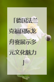 德国法兰克福国际龙舟赛展示多元文化魅力