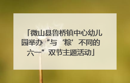 微山县鲁桥镇中心幼儿园举办“与‘粽’不同的六一”双节主题活动
