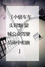 小轿车车头冒烟 蒙城公交驾驶员雨中相救