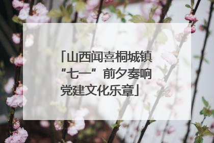 山西闻喜桐城镇“七一”前夕奏响党建文化乐章