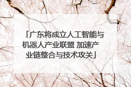 广东将成立人工智能与机器人产业联盟 加速产业链整合与技术攻关
