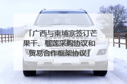 广西与柬埔寨签订芒果干、榴莲采购协议和贸易合作框架协议