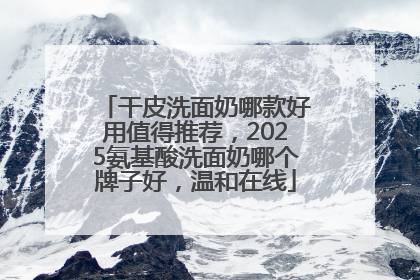 干皮洗面奶哪款好用值得推荐，2025氨基酸洗面奶哪个牌子好，温和在线
