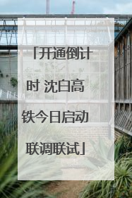 开通倒计时 沈白高铁今日启动联调联试