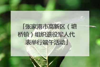 张家港市高新区（塘桥镇）组织退役军人代表举行端午活动
