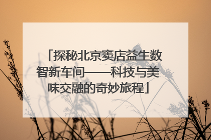 探秘北京窦店益生数智新车间——科技与美味交融的奇妙旅程