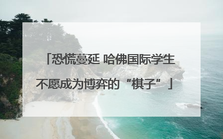 恐慌蔓延 哈佛国际学生不愿成为博弈的“棋子”