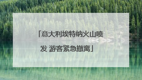 意大利埃特纳火山喷发 游客紧急撤离