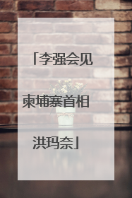 李强会见柬埔寨首相洪玛奈
