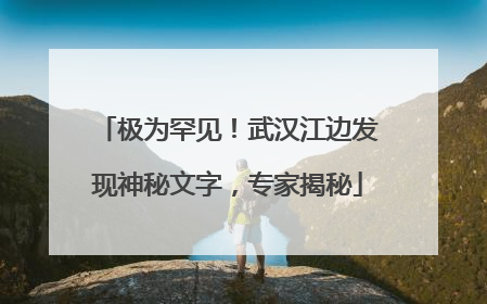 极为罕见！武汉江边发现神秘文字，专家揭秘