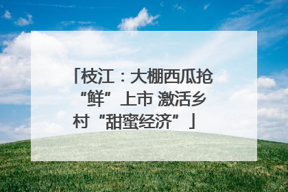 枝江：大棚西瓜抢“鲜”上市 激活乡村“甜蜜经济”