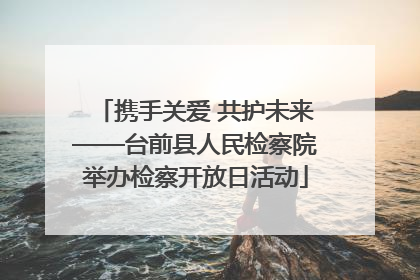 携手关爱 共护未来——台前县人民检察院举办检察开放日活动