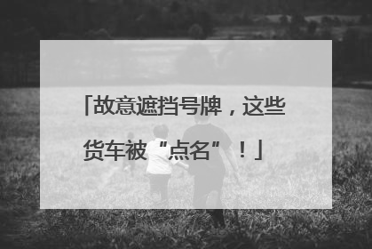 故意遮挡号牌，这些货车被“点名”！