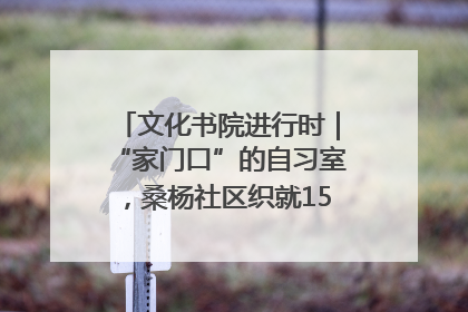 文化书院进行时｜“家门口”的自习室，桑杨社区织就15分钟学习生活圈