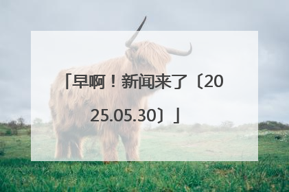 早啊！新闻来了〔2025.05.30〕