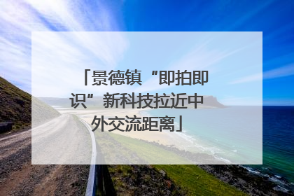 景德镇“即拍即识”新科技拉近中外交流距离
