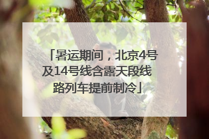 暑运期间，北京4号及14号线含露天段线路列车提前制冷