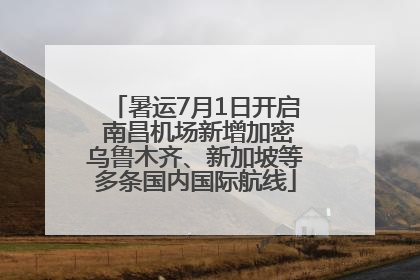 暑运7月1日开启 南昌机场新增加密乌鲁木齐、新加坡等多条国内国际航线