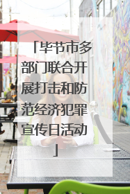 毕节市多部门联合开展打击和防范经济犯罪宣传日活动