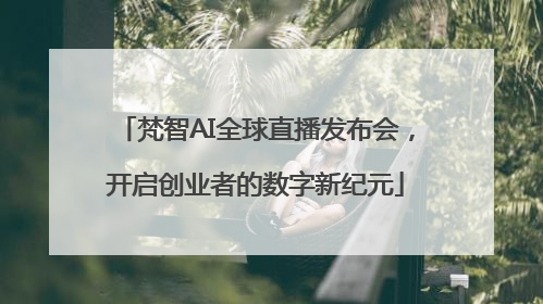 梵智AI全球直播发布会，开启创业者的数字新纪元