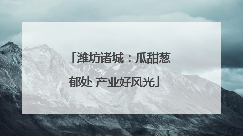 潍坊诸城：瓜甜葱郁处 产业好风光