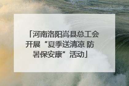 河南洛阳嵩县总工会开展“夏季送清凉 防暑保安康”活动