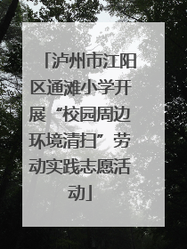泸州市江阳区通滩小学开展“校园周边环境清扫”劳动实践志愿活动