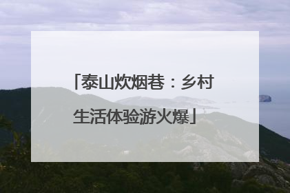 泰山炊烟巷：乡村生活体验游火爆