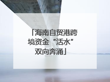 海南自贸港跨境资金“活水”双向奔涌
