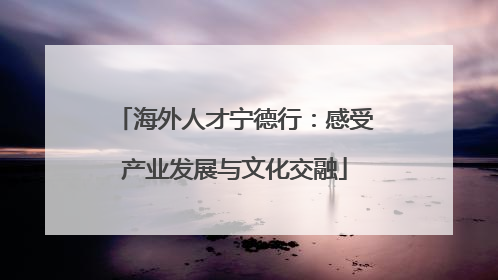 海外人才宁德行：感受产业发展与文化交融