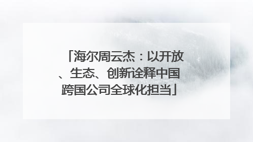 海尔周云杰：以开放、生态、创新诠释中国跨国公司全球化担当