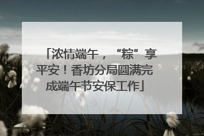 浓情端午，“粽”享平安！香坊分局圆满完成端午节安保工作