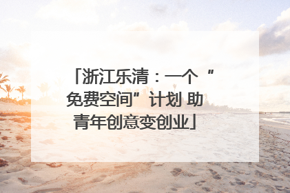 浙江乐清：一个“免费空间”计划 助青年创意变创业