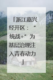 浙江嘉兴经开区：“统战+”为基层治理注入青春动力
