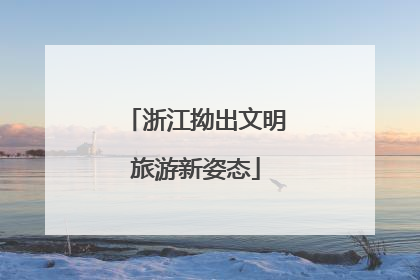 浙江拗出文明旅游新姿态