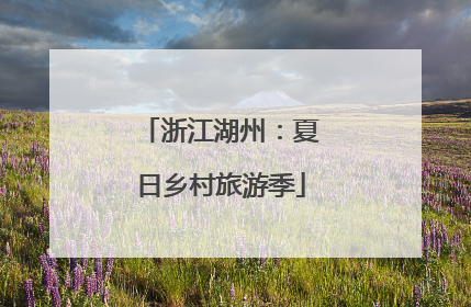 浙江湖州：夏日乡村旅游季