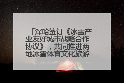 深哈签订《冰雪产业友好城市战略合作协议》，共同推进两地冰雪体育文化旅游高质量发展