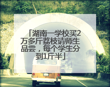 湖南一学校买2万多斤荔枝请师生品尝，每个学生分到1斤半
