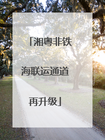 湘粤非铁海联运通道再升级