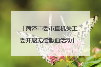 菏泽市委市直机关工委开展无偿献血活动
